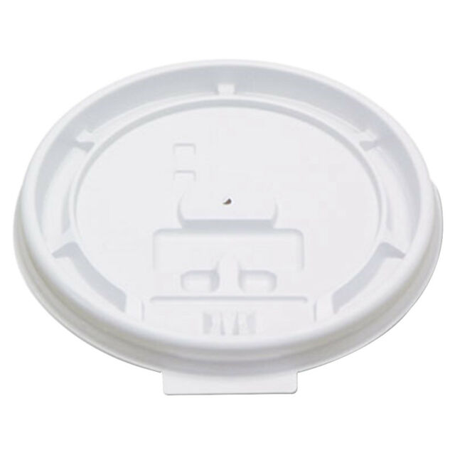[8FL-WHT] Lid 8 oz Paper Hot Cup Flat Travel