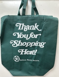 [Z100-FABRIC-LG] Large Reusable Handle Bag Green Extra Heavy 17.5x7.5x20" Closeout
